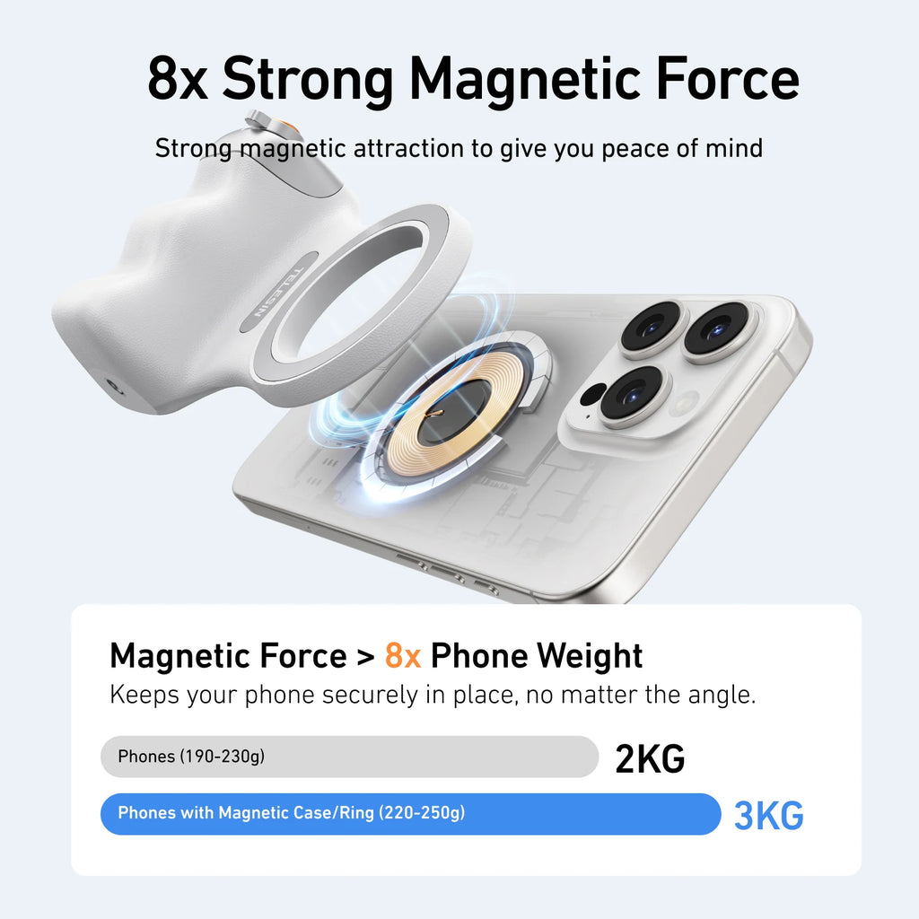 Poignée magnétique pour téléphone portable